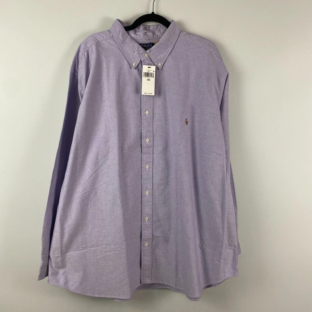 Polo Ralph Lauren Mens 3XB Purple Oxford Button Down Shirt Classic Fit NWT
